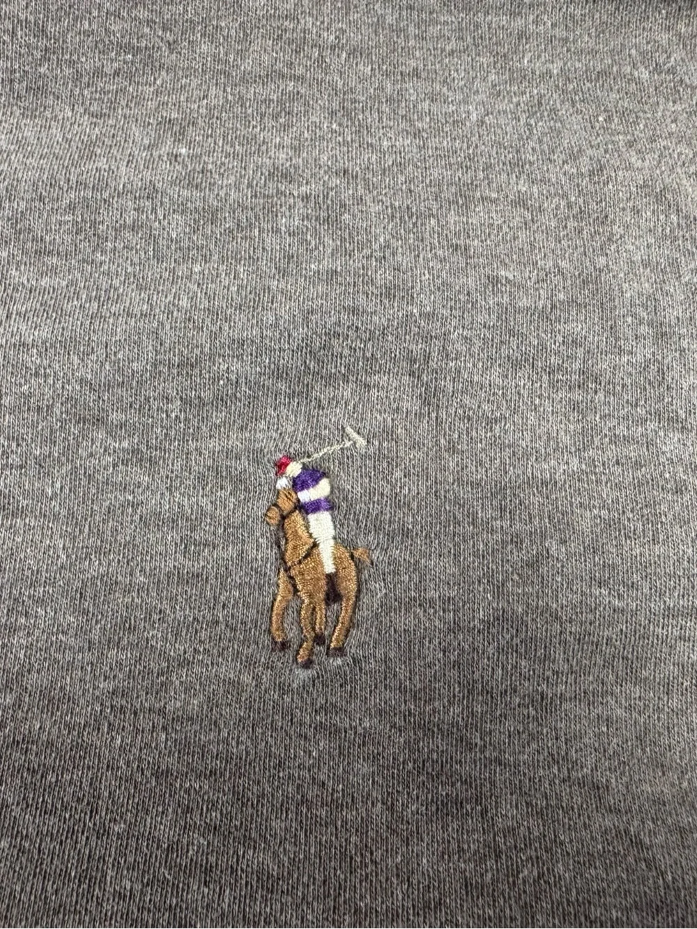 Ralph Lauren Polo Shirt in Heather Gray with Embroidered Pony